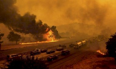 California wildfires chase people from homes into smoky air